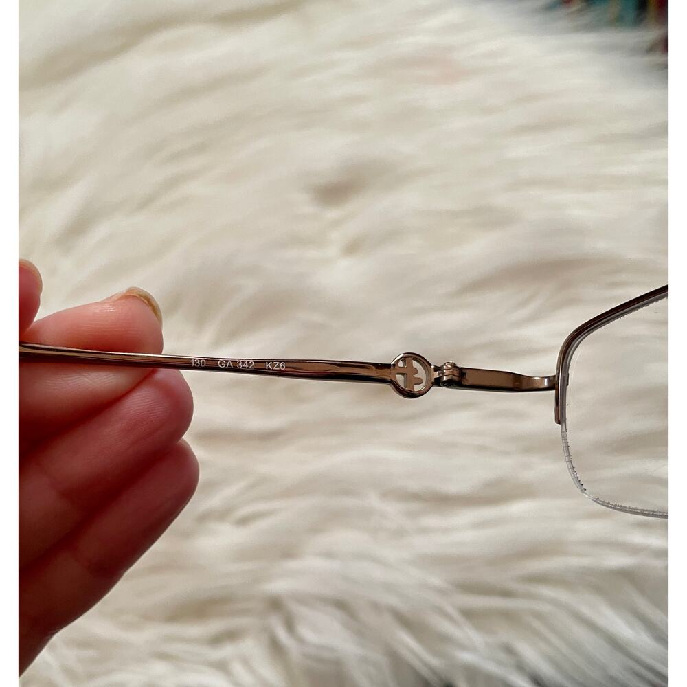 Giorgio Armani prescription eyeglasses FRAMES GA 342 gold metal - Picture 6 of 7
